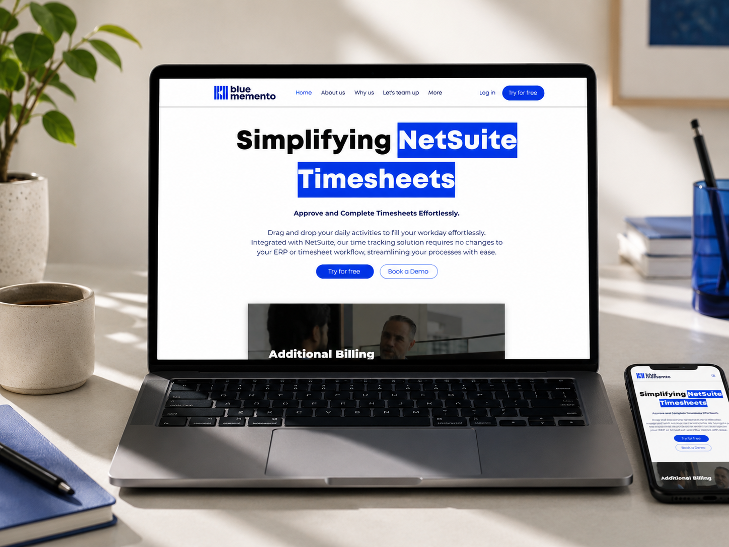 Blue Memento — NetSuite timesheets